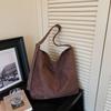 Minimalist Tote Bag for Women Fashion Shoulder Bag with Soft Suede Texture Large Capacity