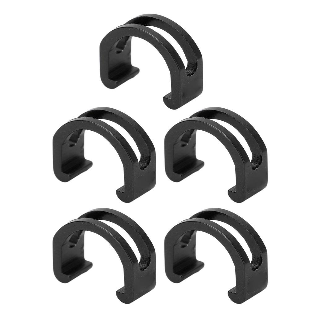 RISK 5pcs Set Aluminum Alloy Bicycle C Type Buckle Reusable U Shaped Snap Clamp for CyclingBlack