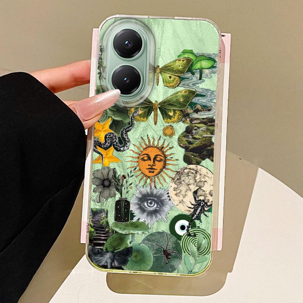 

Green Sun Face Planet Fruit Trendry Phone Case for Xiaomi Poco X5 X7 M6 Pro X6 X3 Pro NFC C75 C71 C65 C61 M5S Shell Back Cover Redmi 13C 4G білий