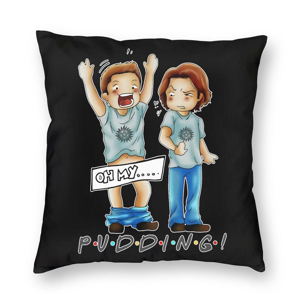 Supernatural Angel Pillowcase Printing Polyester Cushion Cover Decor Mark of Cain Throw Pillow Case Cover Seater Square Xcm