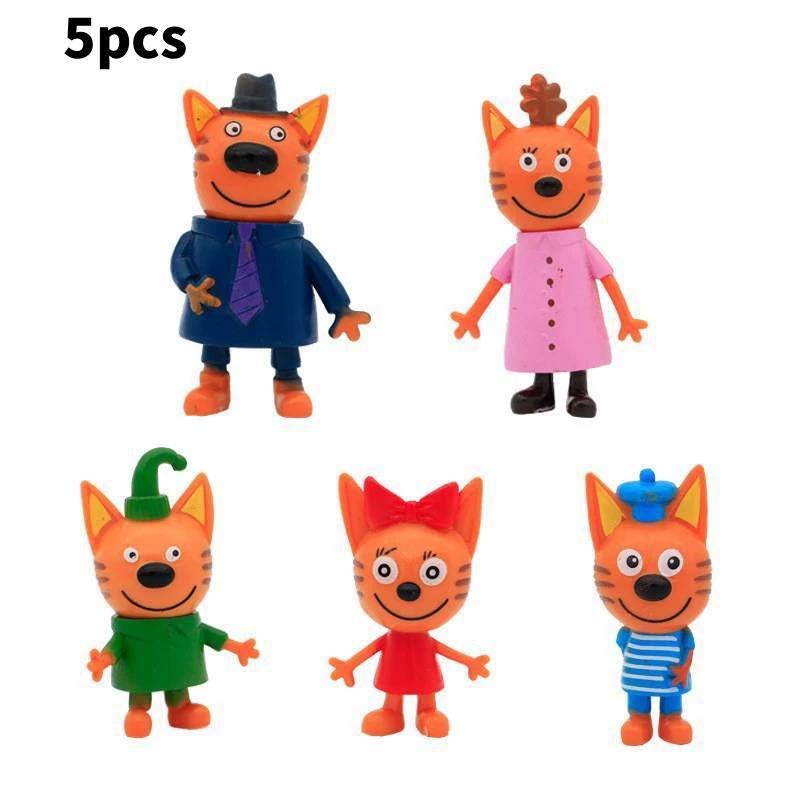 

Kid E Cats Plastic Cake Toppers Set For Birthday Decorations With Collectible Toy Figures