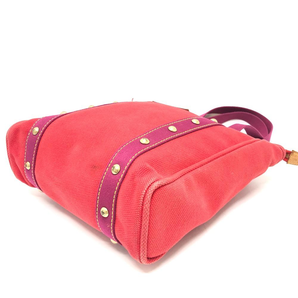 Louis Vuitton M40034 Antigua Cabas MM handbag Tote Bag Canvas Red/GoldHardware