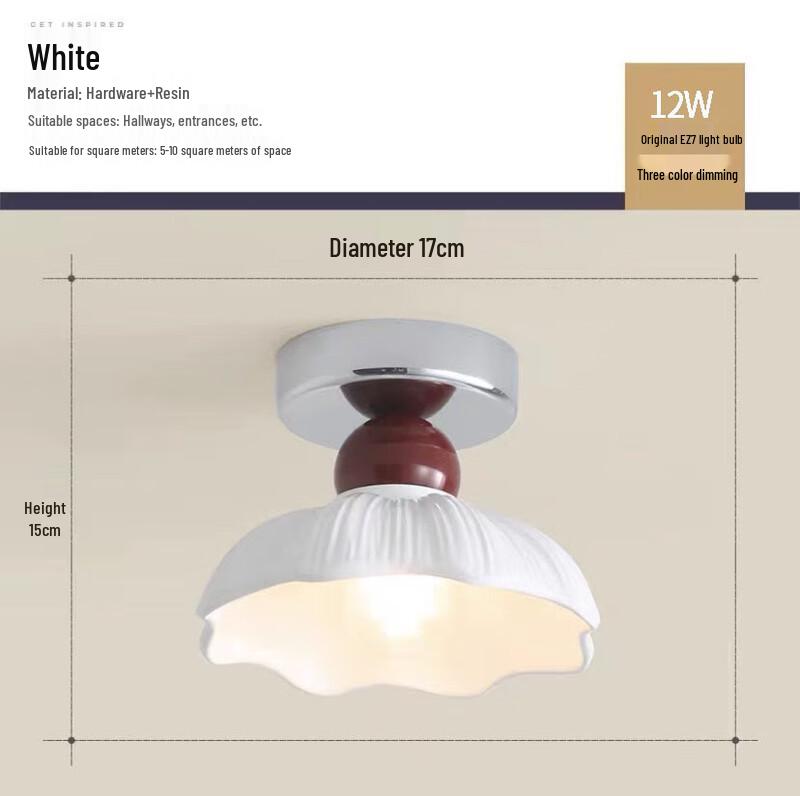 French Style Butter Cream Ceiling Light