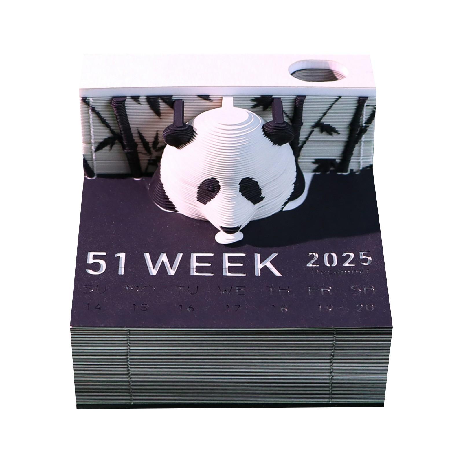 

2025 3D стереоскопический календарь с животными Креативный дизайн календарь Новинка подарок Украшение дома Практичный календарь One Size