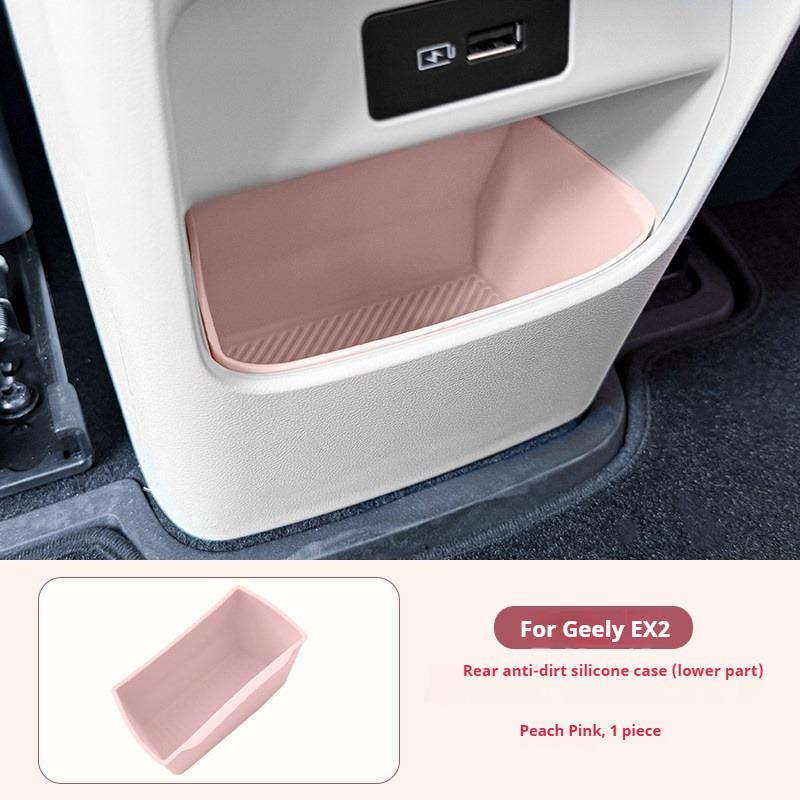 For Geely EX2 Car Rear Ventilation Anti Kick Storage Compartment Silicone Anti Dirt Box for Rear Seats Car Interior Accessories