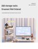 Curved Edge Desktop Monitor Riser Stand with Storage