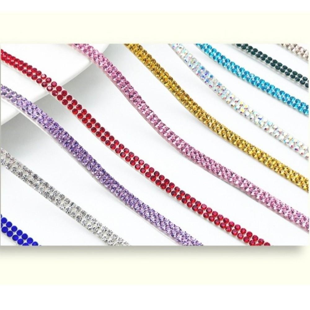 5M Self Adhesive Crystal Rhinestone Sticker 5mm Width Crystal Motif Diamond Ribbon Multicolour Adhesive Diamond