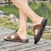 Herren Sommersandalen mit offener Zehenpartie aus Rindsleder, zum Hineinschlüpfen, für Freizeit und Outdoor