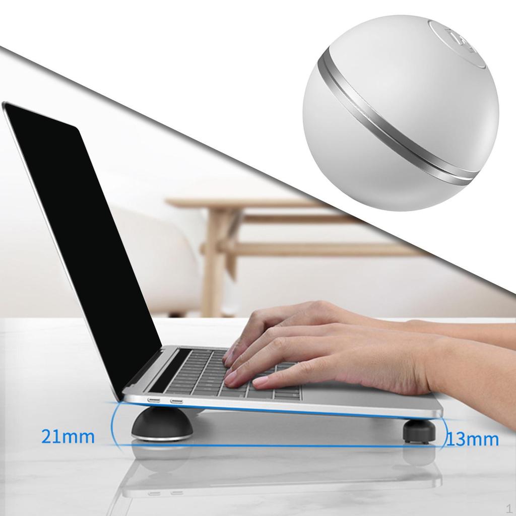 Fold Laptop Stand Holder Base Non Slip Heat Dissipation Silicone Pad Ball for Computer