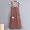 Striped Sleeveless Kitchen Apron - Halter Neck, Breathable, Anti-Fouling, Polyester Cotton Blend