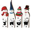 3/4pcs Rustic Farmhouse Style Christmas Snowman Decorations Vintage Holiday Tabletop Decor  Gift