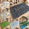 Cartoon Car Traffic Carpet Children's Room Climbing Mat Home Non-Slip and Dirt Resistant Living Room Mat Home Decoration Rug