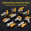 Brass Gas Valve: 4-Point Household Threaded, 6-Point Floor Heating Boiler Ball Valve, Wall-Hung Angle Valve