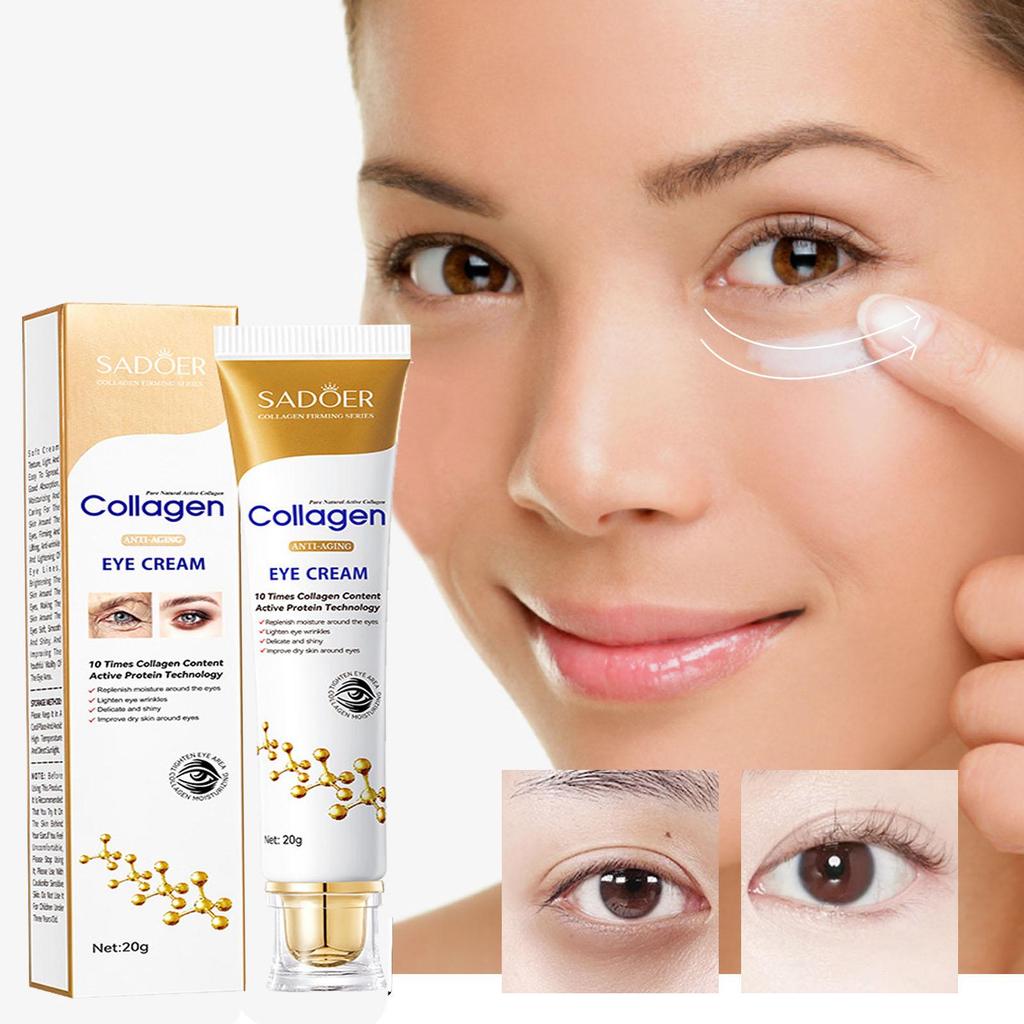Crema anti-gonfiore rapida Collagene Anti-rughe Rassodante Sbiadimento delle linee sottili Occhiaie Sgonfiamento delle borse sotto gli occhi Cura illuminante per gli occhi