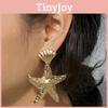 Fashionable Gold Shell Starfish Design Women Metal Earrings For Women
