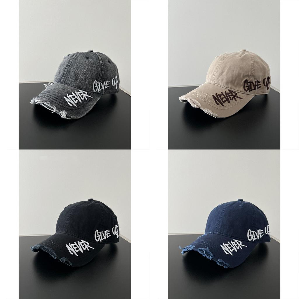 Classic Denim Baseball Cap With Embroidered Letters For Casual Summer Style