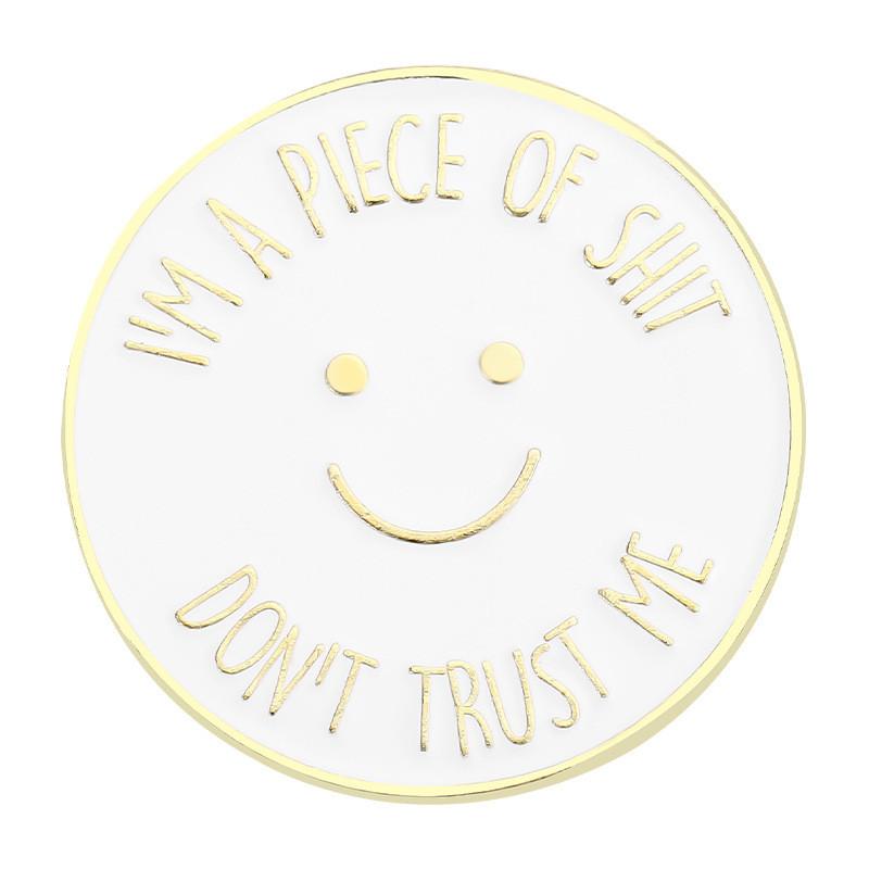 Creative Cartoon Cat Brooch Stylish Personalized Letter Pin For Fashion Accessories