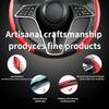 Carbon Fiber Steering Wheel Cover, 3-Piece Set Anti-Skid Comfortable Grip Segmented Butterfly Design, Easy Snap-On Tallation Universal Fit 99% Cars,