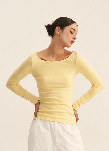 Mtot Boat Neck T-Shirt (Yellow)
