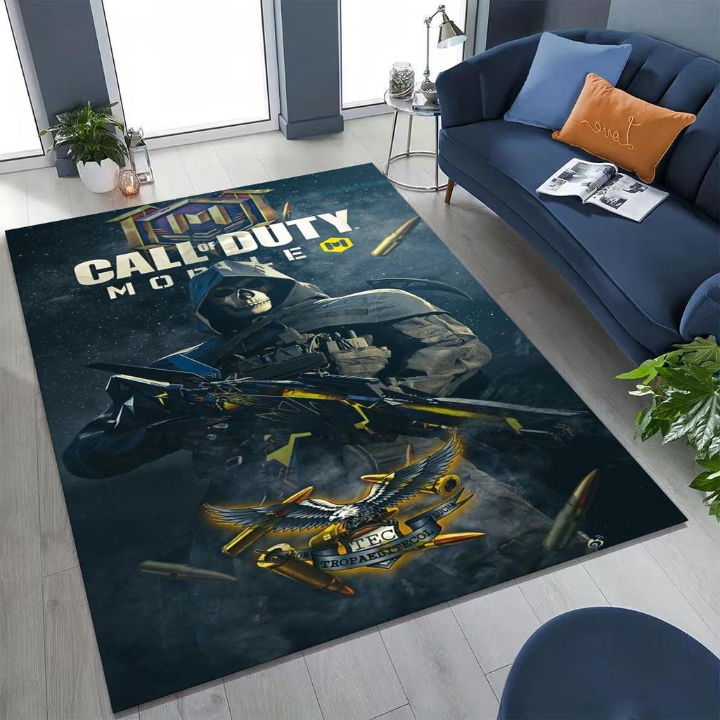 Classic Game Call of Duty Ghost Simon Cartoon Art  Rug for Bedroom Living Room Sofa Home Doormat Decor,Kids Non-slip Floor Mat