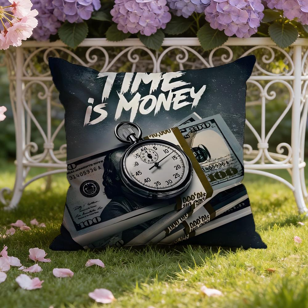 Movie T-Time is Money Cushion Cover Home & Car Dual-Scene Pillow Cover: Reversible for Premium Comfort