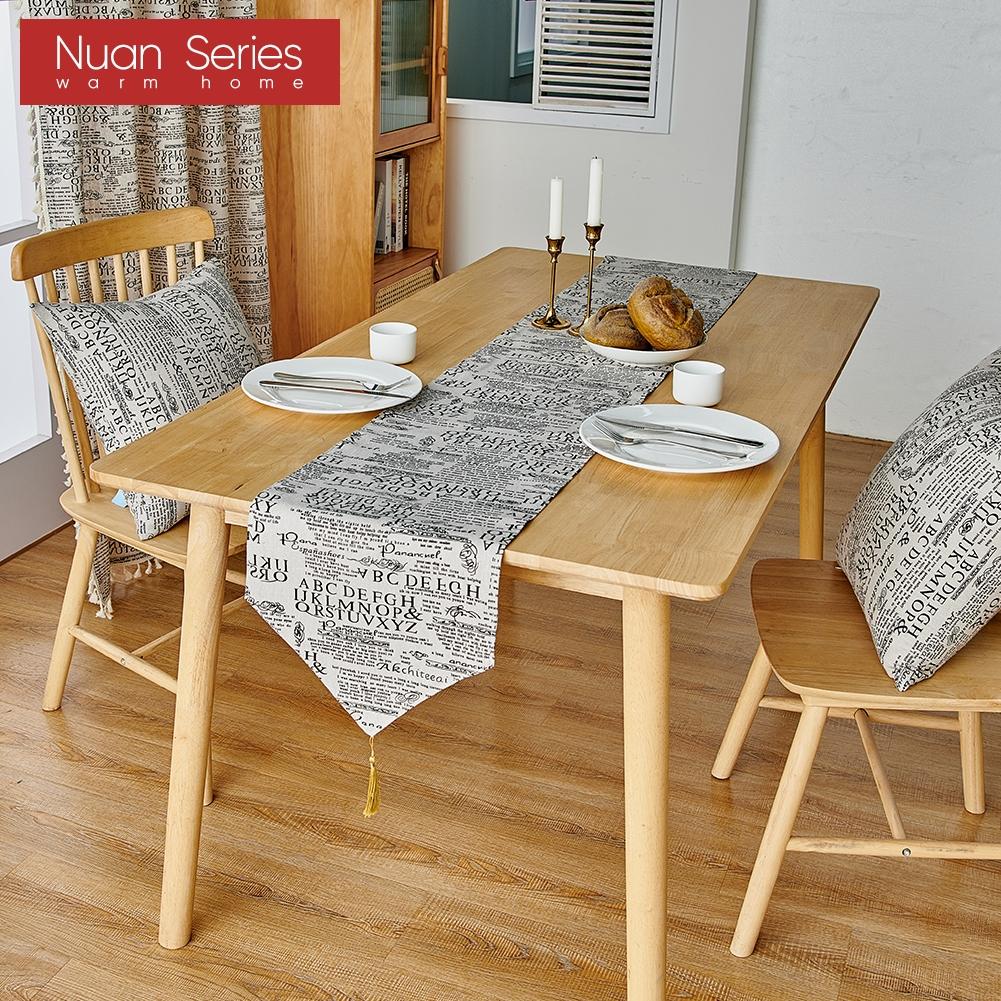 1 Stück Modischer Heißverkäufer Retro-Stil Baumwolle und Leinen Bequemer Tischläufer für Esstisch Dekorativ für Heimtisch Nuan Serie