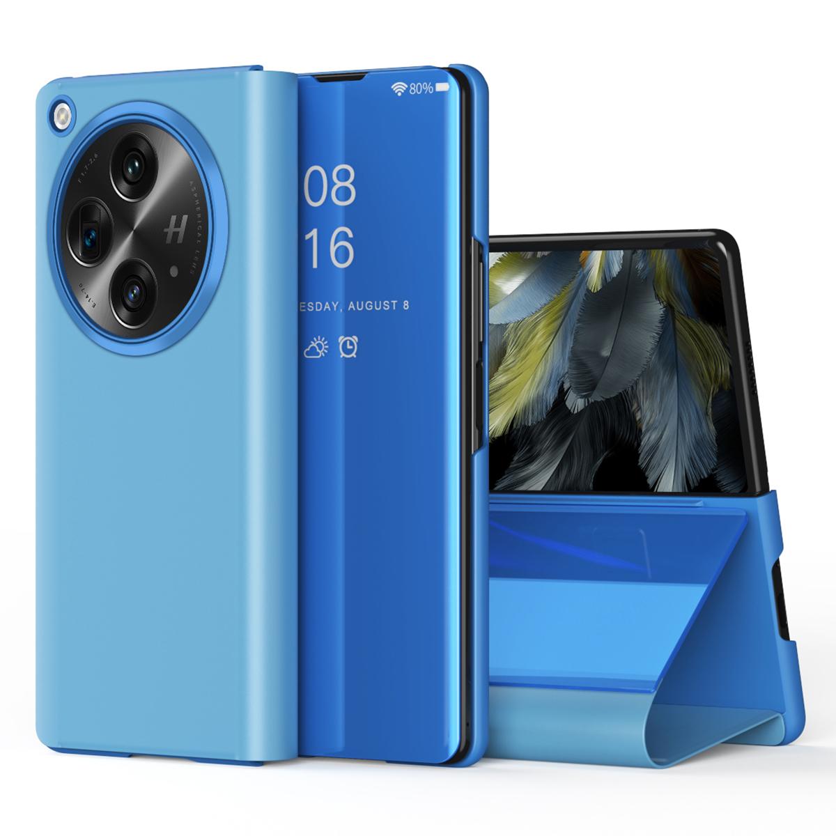 

Чохол для OnePlus Open/Oppo Find N3 5G з віконцем для перегляду, шкіряна підставка, чохол для телефону Sky Blue