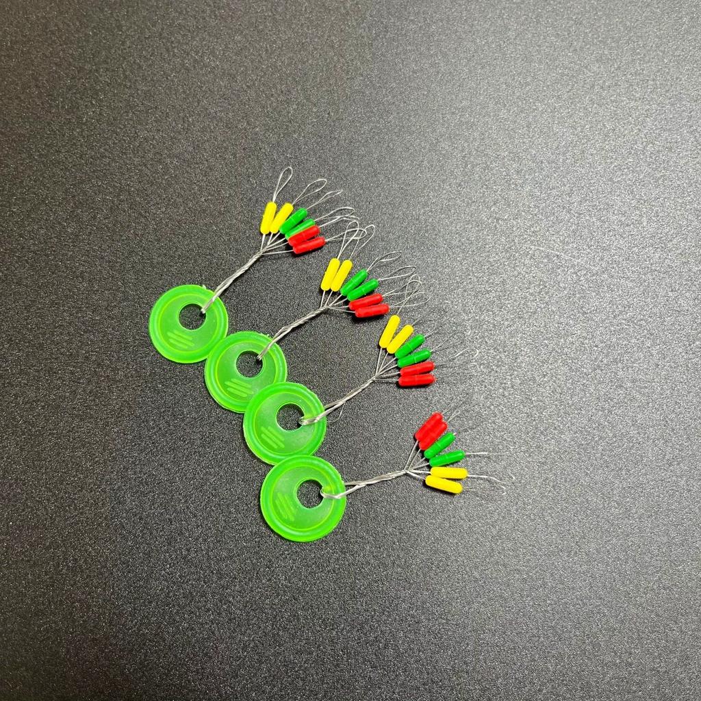 600pcs 100 Groups Float Stopper Fishing Bobber Stopper Float Oval Bean Space Fishing Line Tackle Accessories