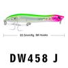 83,5 mm Köder 6 g White Shark Squid Submerged Bait Popper