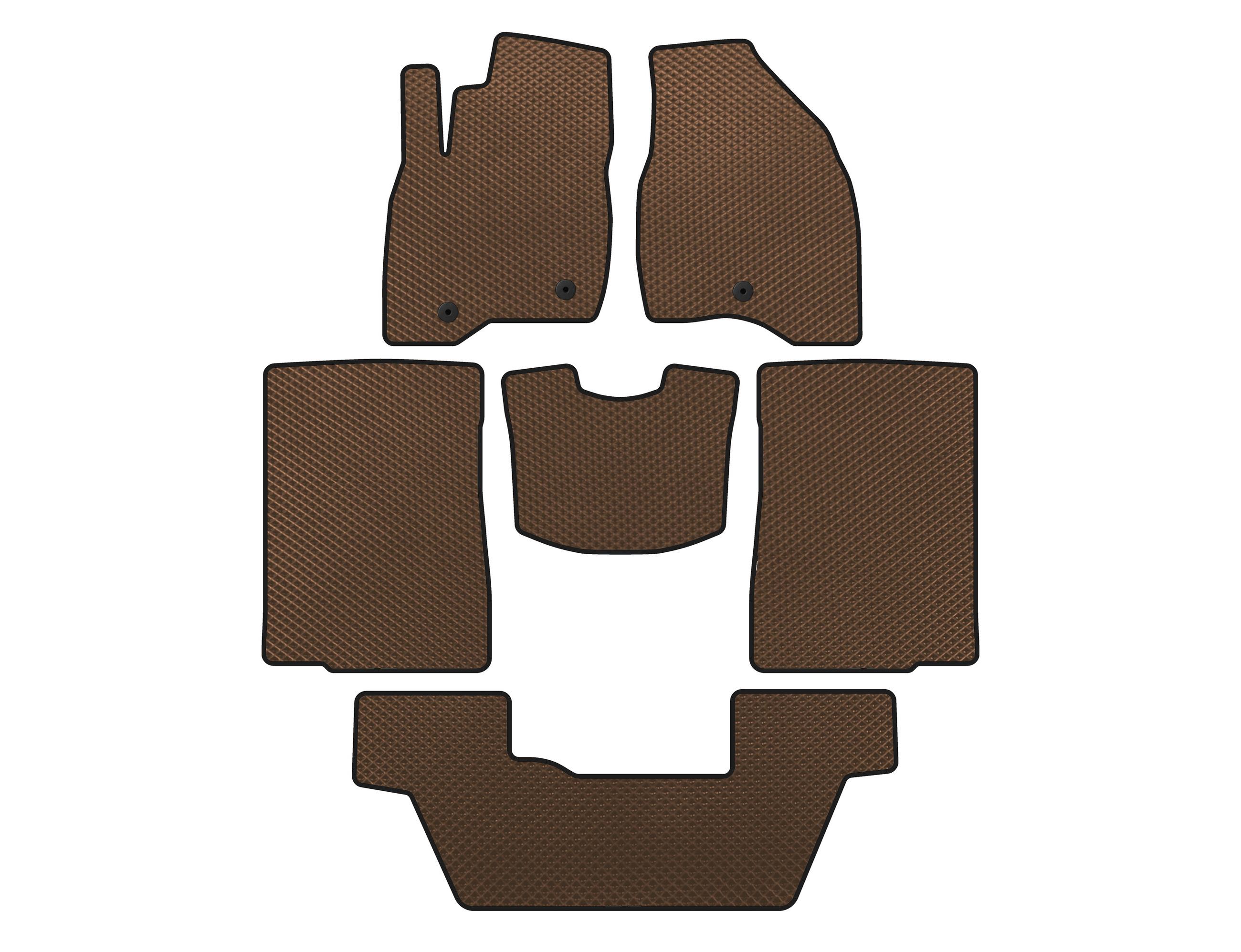 

EVA mats (2015-2017, 3 rows, 7-seater, Brown) for Ford Explorer