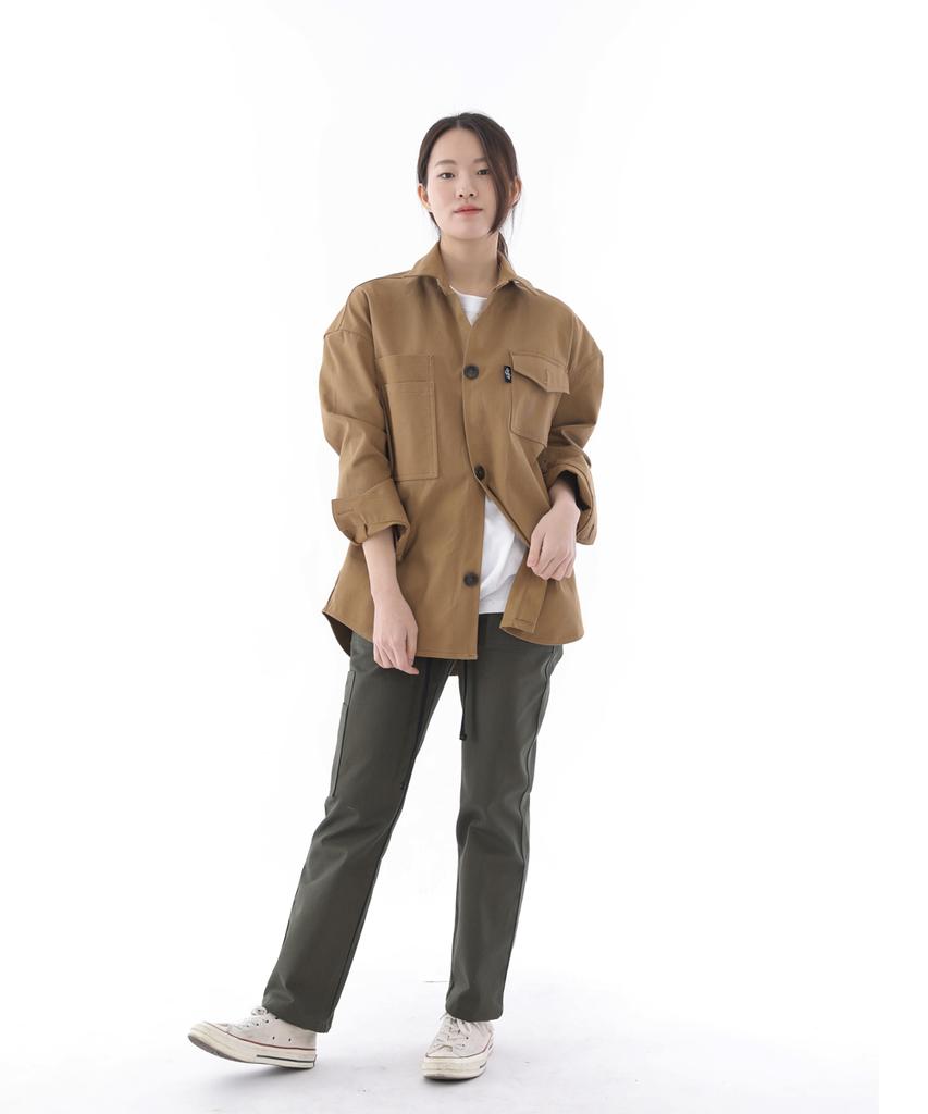 Seinteukeulu Straight Two-Layer Cargo Pants St2-309C Khaki