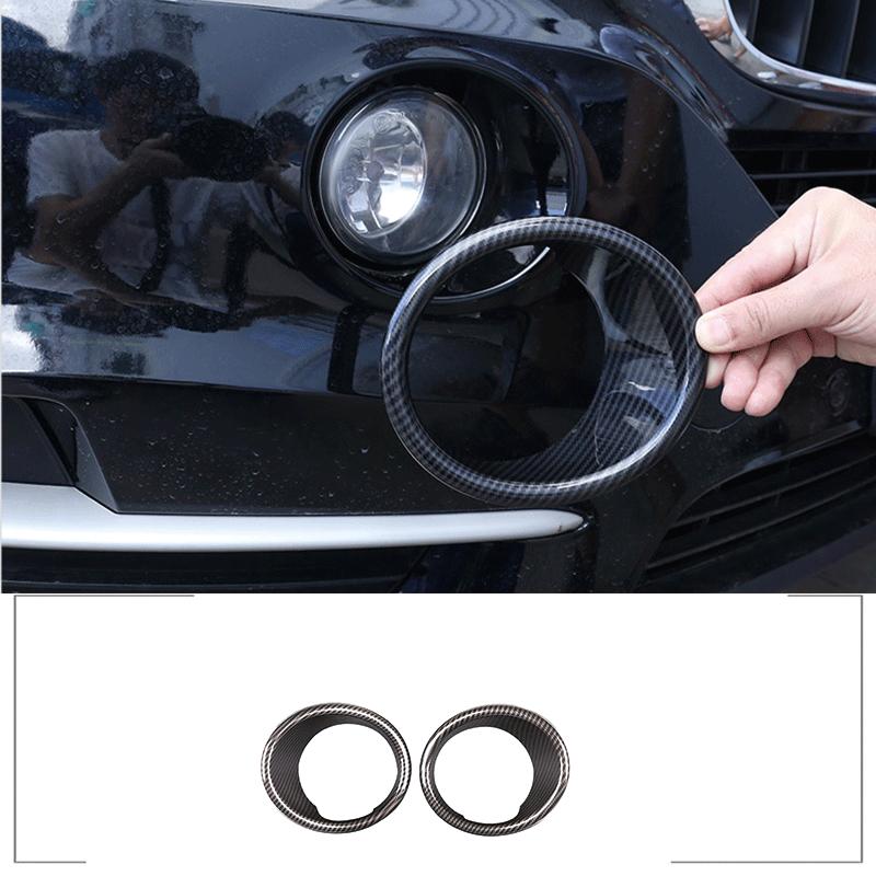 

Для 2014-2018 BMW X5 F15 ABS углеродное волокно, Стайлинг автомобиля, передняя противотуманная фара, декоративная крышка, наклейка, украшение автомобиля чёрный