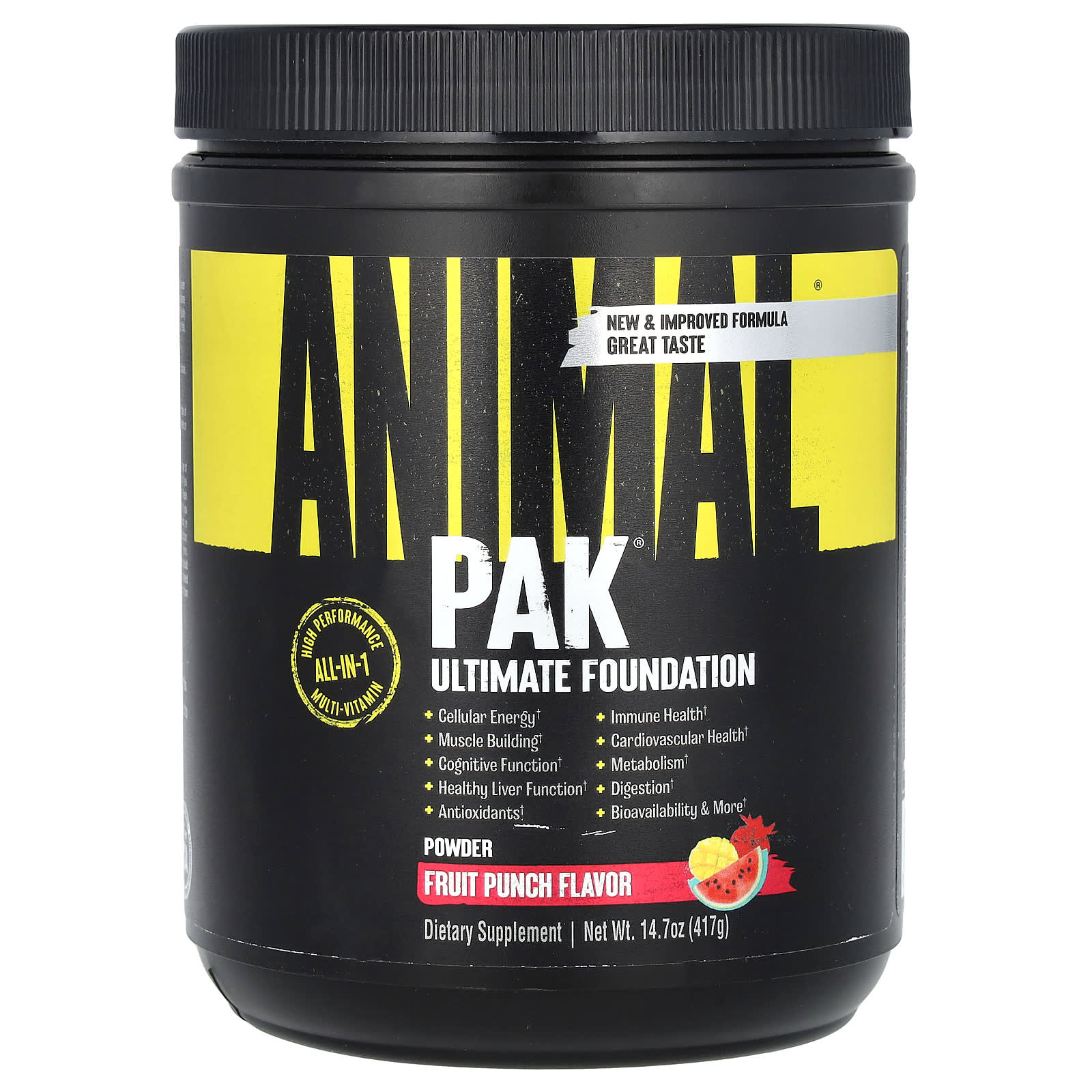 

Pak, Ultimate Foundation, Fruit Punch, 417G(14.7Oz)