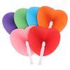 1Pc Wedding Heart-Shaped Paper Folding Fan For Birthday Party Souvenirs Anniversary Engagement Baby Baptisms Guest Gifts