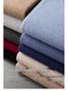 Men's Seamless Cashmere Sweater, Half-High Collar, Solid Color, Loose Fit, Plus Size, Base Layer for Autumn and Winter.