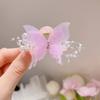 New Rhinestone Butterfly Small Grab Clip for Women Sweet Temperament Tie Hair Shark Clip Fashion Girl Hair Accessories
