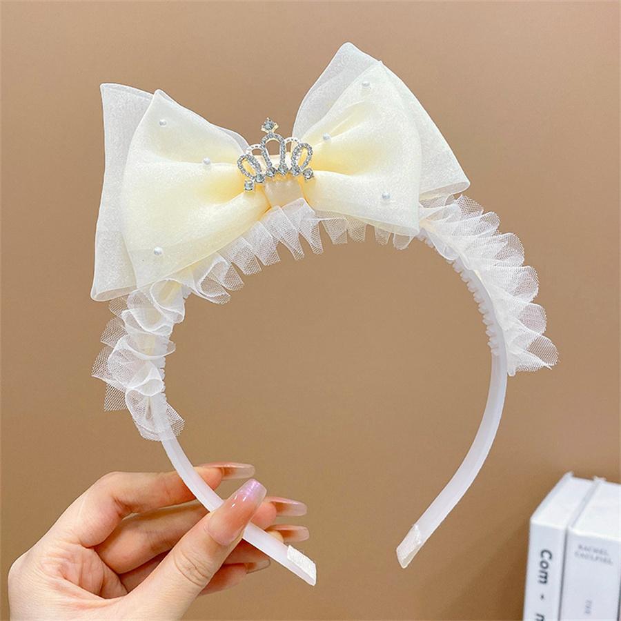 Bentițe de păr noi pentru copii, Tiare din dantelă cu strasuri, Bentițe, Coroană de prințesă pentru fete, Ac de păr, Accesorii de păr pentru petrecere de ziua de naștere, bal