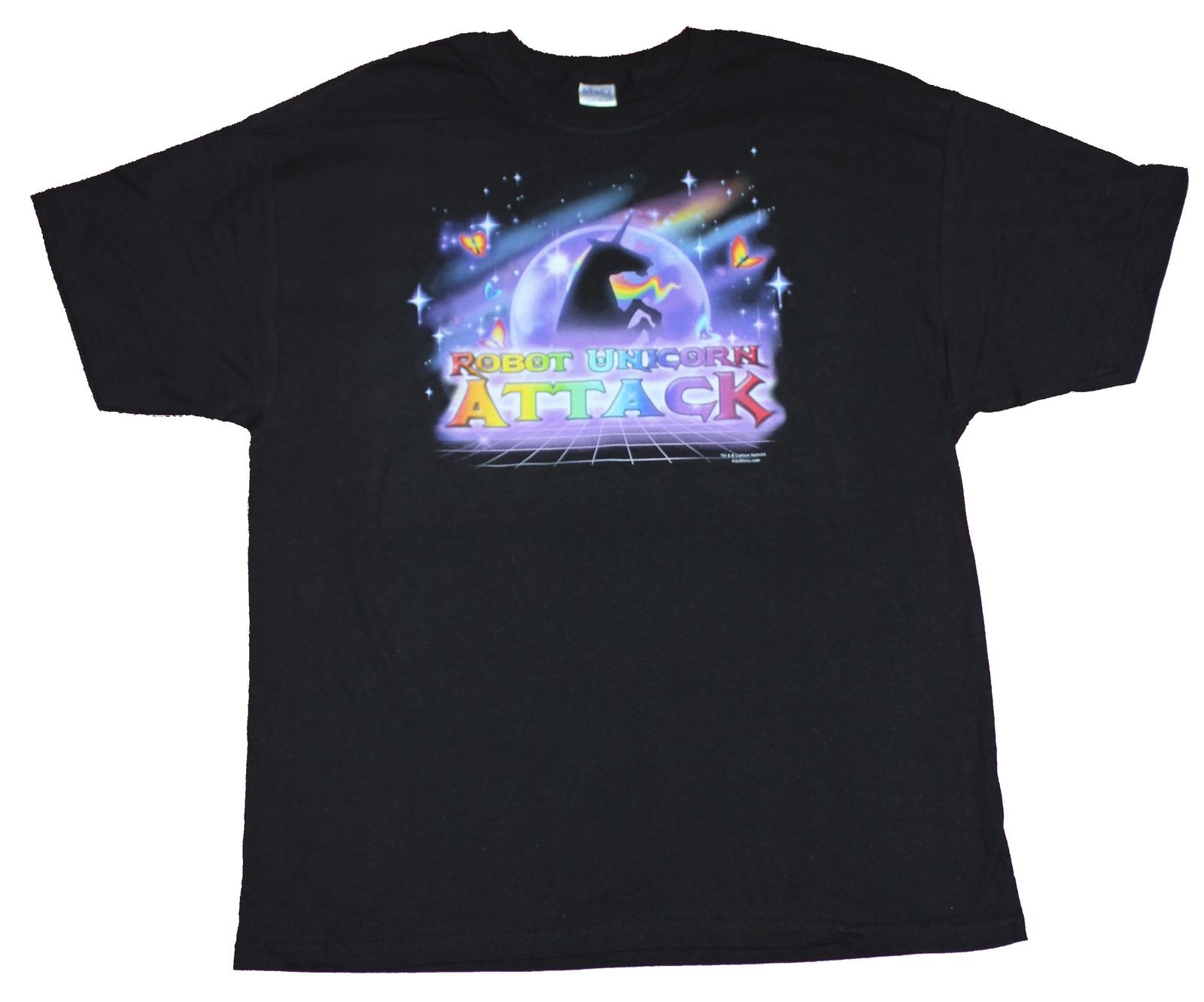 Adult Swim Adult New T-shirt Robot Unicorn Attack Colorful Logo XXL
