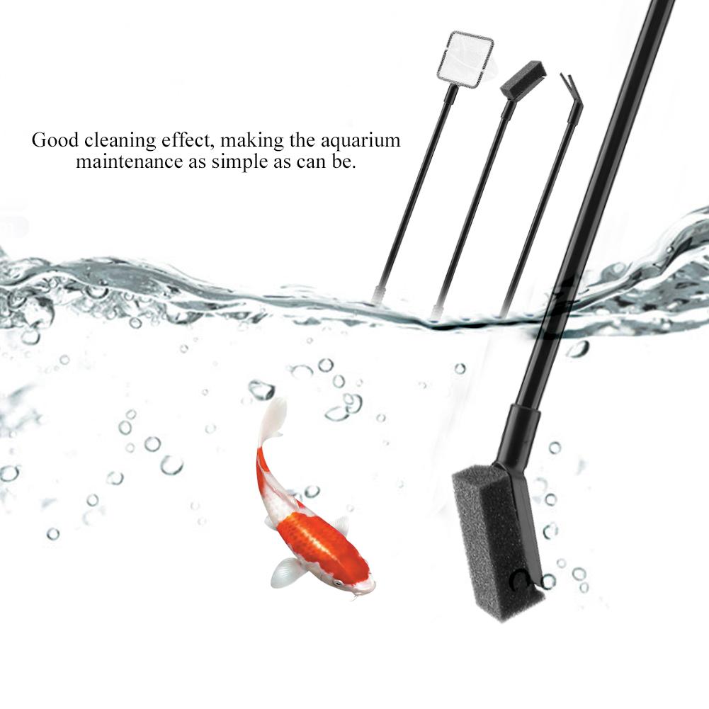 4 In 1 Portable Aquarium Cleaning Tool Set Fish Tank Cleaner Brush