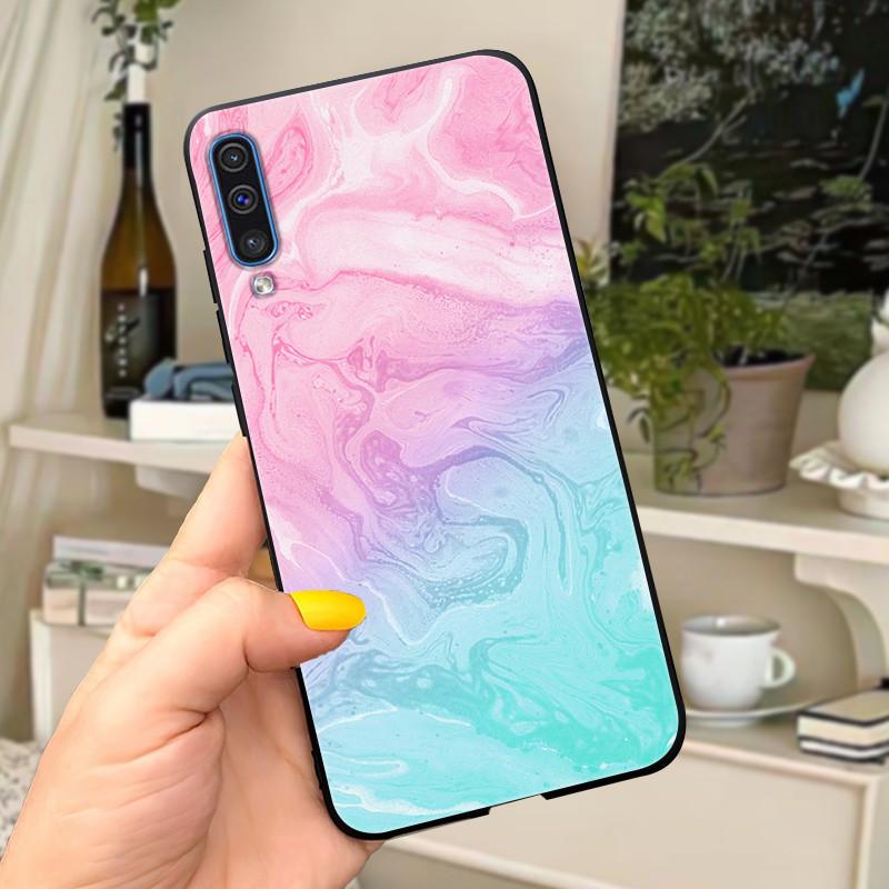 Phone Case For Samsung Galaxy A30s A50 Case Cute Silicone Black Back Covers on For Coque Samsung A50 s A50s A 30s Cover Bumper