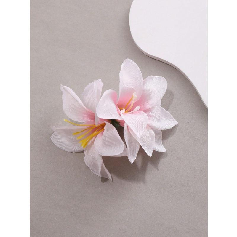 

2 Pcs Fashion Dopamine Simulation Flower For Women Girls Party Hair Accessories