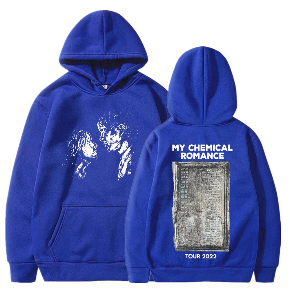 Vintage Rock Band My Chemical Romance 2022 Tour Hoodie Unisex Damen Punk Gothic Langarm Sweatshirt Übergroße Hip Hop Streetwear