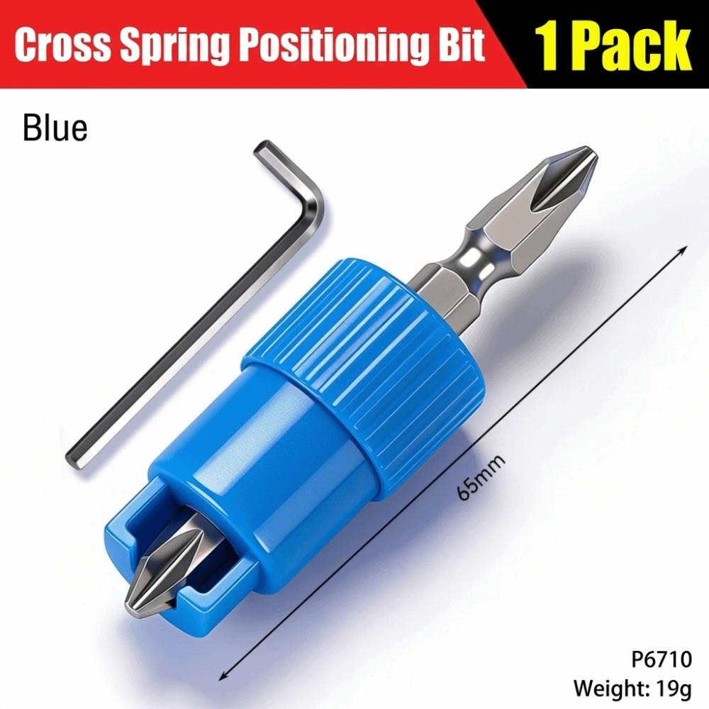 

High Precision Tool Spring Positioning Screwdriver Bit Safe Anti-Drop Bit Holder Durable Stable Screw Driver Electric Drill синій