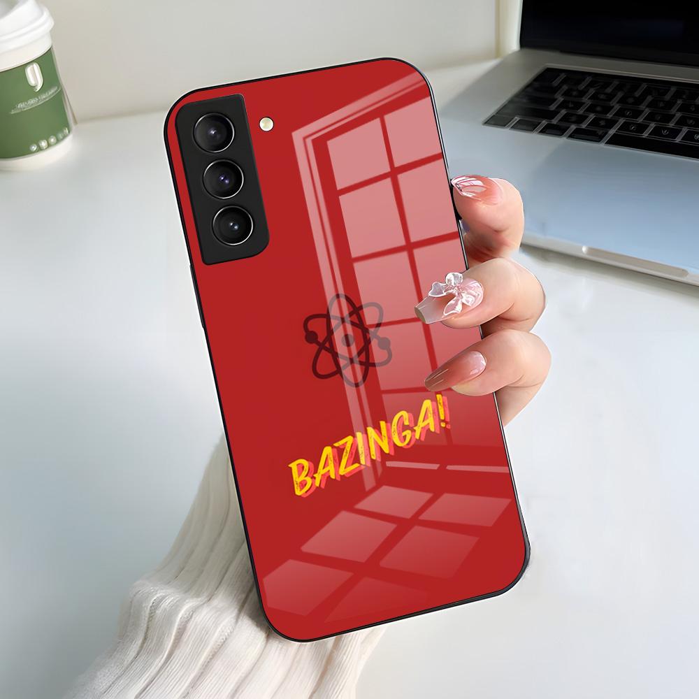 America TV The Big B-Bang Theory Phone Case For Samsung S25 S24 FE S23 S22 S21 Plus S20 Ultra Note20Ultra Black Glass Cover