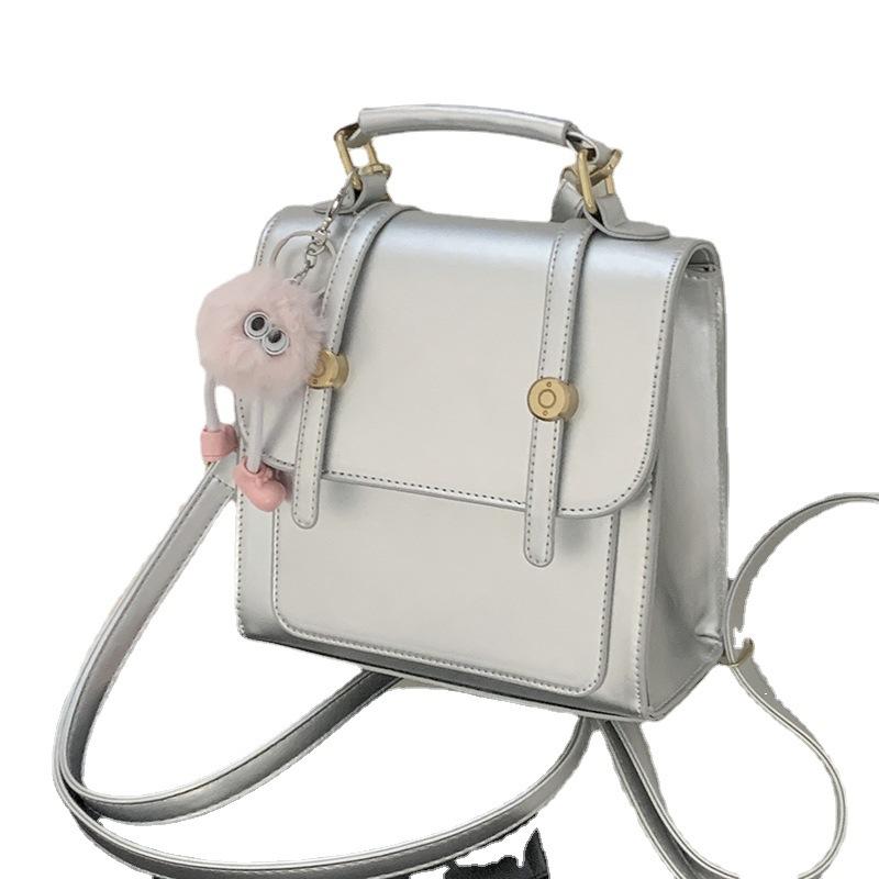 Niche Premium Handbag 2025 New Silver Backpack Fashion Casual Women's Backpack
