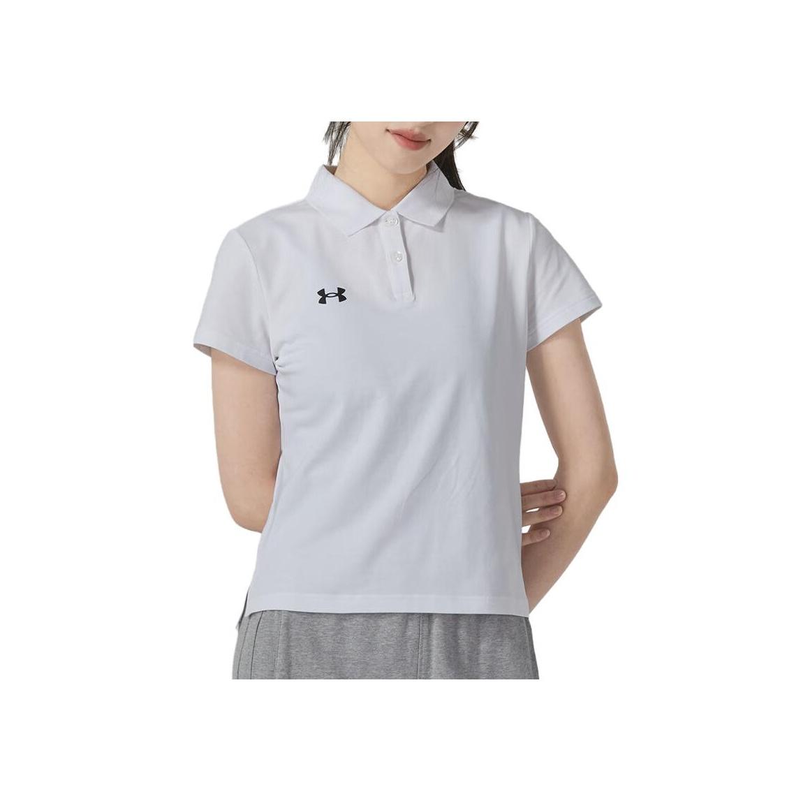 Under Armour Однотонная повседневная спортивная рубашка поло Женские топы Белый 22500519-100 XXL