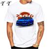 New Summer Men Short Sleeve JDM Legend NISSIA Skyline R34 R33 GTR Evolution Car Print TShirt Boy Casual Tops Fashion White Tees