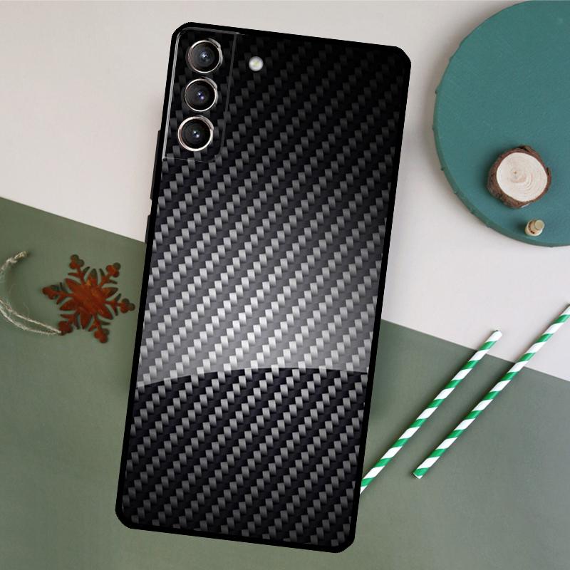 Car Carbon Fibre Pattern Case For Samsung Galaxy S9 S10 Plus S20 S21 FE S22 S23 Ultra Note 10 20 Ultra Phone Cover