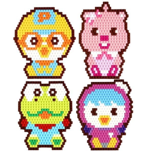 

Набор Pororo Pixel Block Pororo + Patty + Crong + Loopy, разные цвета, популярные корейские игрушки
