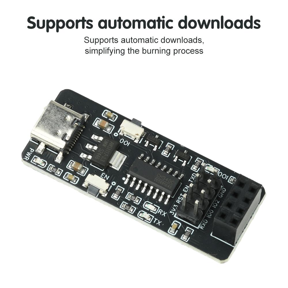 ESP-01/01S Wireless Transparent Transmission Module ESP8266 Serial To WiFi Module Adapter CH340 Type-C ESP-01/01S Adapter Board